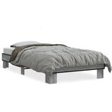 vidaXL Posteljni okvir siva sonoma 75x190 cm inženirski les in kovina, (21142458) | Shoptok.si