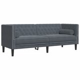 Maison Chic kavč - Sofa - Kanape chesterfield z vzglavniki trosed temno siv žamet, (21727264) | Shoptok.si