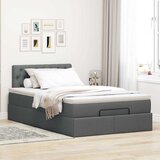  Otomanski krevet s madracem tamnosivi 120x200 cm tkanine | shoptok.hr