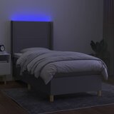  box spring s madracem LED svjetlosivi 90x200 cm tkanina | shoptok.hr