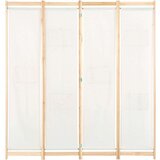 vidaXL Paravan 4-delni 160x170x4 cm blago kremne barve | Shoptok.si