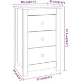  Nočna omarica 2 kosa 40x35x61,5 cm trdna borovina, (20731073) | Shoptok.si