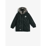 Koton Long Puffy Coat Faux Fur Detailed Hooded, Zippered With Pocket. Cene'.'