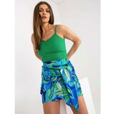 Fashion Hunters Blue and green mini pencil skirt with RUE PARIS binding Cene