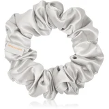 Silk Scrunchie svilena elastika za lase Silver 1 kos
