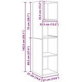 Set TV komoda 4 kom. Umjetnički hrast Konstruirano drvo | shoptok.hr