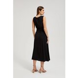 Moodo Women's midi dress with belt - black | Eponuda.ba