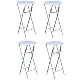 vidaXL Barska miza 4 kosi z MDF namizjem bela | Shoptok.si