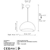 Brilagi Viseći luster na sajli WABI SABI 1xE27/40W/230V, prečnik 42 cm, bela | Eponuda.com