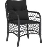  5-dijelni vrtni blagovaonski set s jastucima od poliratana crni | shoptok.hr