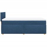  Krevet s oprugama i madracem plavi 100 x 200 cm od tkanine | shoptok.hr
