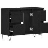  Kupaonski ormarić za sudoper Crni hrast 80 x 33 x 60 cm | shoptok.hr