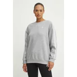 Adidas Pulover Essentials ženski, siva barva, IM0220