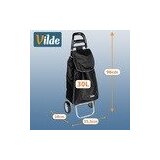 Vilde voziček za nakupovanje s torbo 30 L – črna | Shoptok.si