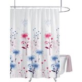 Priresa zavesa za tuš JASIONE 180x200 cm | Vodoodporna tekstilna kopalniška zavesa s potiskom + 12 plastičnih obročev | Shoptok.si