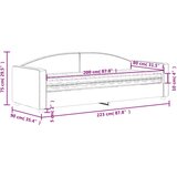 vidaXL dnevni krevet s madracem krem 80 x 200 cm od tkanine | shoptok.hr