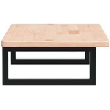  Zidna polica za umivaonik od čelika i masivne hrastovine Smeđa 80 x 40 x 2.5 cm | shoptok.hr