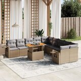 vidaXL 11-dijelni set vrtnih sofa od poliratana s jastucima bež | shoptok.hr