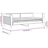 vidaXL Dnevni krevet s madracem tamno sivi 90x190 cm baršun | shoptok.hr