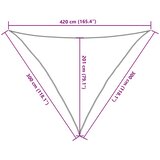 Jedro za zaštitu od sunca 160 g/m² Trokutasto pijesak 3x3x4,2 m HDPE | Shoptok.si