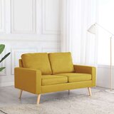 vidaXL Kavč dvosed rumeno blago | Shoptok.si