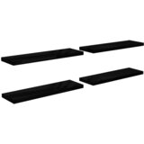 Maison Chic 4 kosi Stenske Police - Viseče police visok sijaj črne 120x23,5x3,8 cm MDF, (21793371) Cene