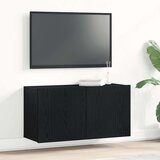 vidaXL TV omarica črn hrast 80x30x41 cm inženirski les | Shoptok.si