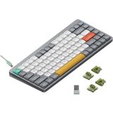Nuphy Air75 V2 Brezžična Mehanska Tipkovnica, Bluetooth / 2.4 GHz, Slim, US Layout, Lunar Gray Switch Moss, (21755800) | Shoptok.si