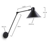 Kave Home Crna zidna lampa Dione – | shoptok.hr