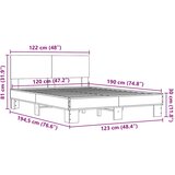  Okvir za krevet crni 120x190 cm konstruirano drvo i metal | shoptok.hr
