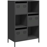 vidaXL Visoka komoda crna 68x39x103,5 cm od čelika | shoptok.hr