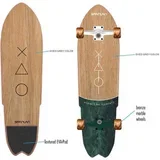 Cuiser crni i tamno smeđi skateboard 28&quot, veličina