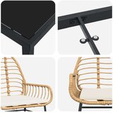 vidaXL set vrtnih stolica s jastučićima smeđa poli ratan | shoptok.hr