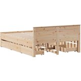  Okvir kreveta bez madraca s uzglavljem 140 x 190 cm od borovine | shoptok.hr