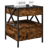  Noćni ormarić s beskonačnim LED boja hrasta 40 x 40 x 51 cm | Eponuda.com