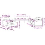  4-dijelni set sofa s jastucima svjetlosivi od mikrovlakana | shoptok.hr