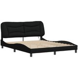 Okvir kreveta s LED svjetlima crni 160 x 200 cm od tkanine | shoptok.hr