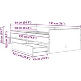  Konstrukcija postelje s predalom Črna Orehovina 90 x 190 cm, (5000104403) | Shoptok.si