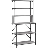  Pekarski stalak sa 6 razina sivog sonome 90x40x180 cm drveni | shoptok.hr