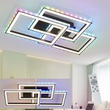 Nettlife 45W LED stropna svetilka: RGB spreminjanje barv, moderna črna, dnevna soba in spalnica, (22110651) | Shoptok.si
