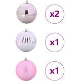  Set božićnih kuglica XXL 4 pcs Ružičasta Plastika | shoptok.hr