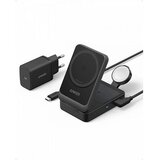 Anker punjač Maggo Magnetic Wireless Charger 15W, Foldable 3-in-1 With Charger Bundle, crna | shoptok.hr