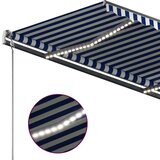  Tenda na ručno uvlačenje LED 350 x 250 cm plavo-bijela | shoptok.hr