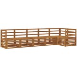  Set vanjskih sofa 6 kom. Prirodna Poliester Bijela 306 x 128,5 x 73 cm | shoptok.hr