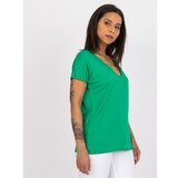 Fashion Hunters Dark green women's t-shirt with Aileen lace Cene