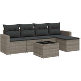 vidaXL 6-dijelni set vrtnih sofa od poliratana s jastucima sivi | shoptok.hr