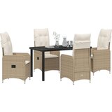  Set od 5 delova vrtne trpeze s jastučićima Bež Poli ratan | shoptok.hr