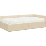  Kutni krevetni okvir s madracem Ostalo 2 pcs Krema tkanina | Eponuda.ba