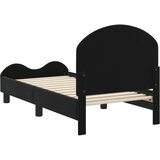  Okvir kreveta za malu djecu s naslonom Crna 70 x 140 cm Baršun | shoptok.hr