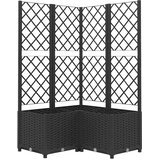  Vrtna sadilica s rešetkom crna 80 x 80 x 136 cm PP | Eponuda.com